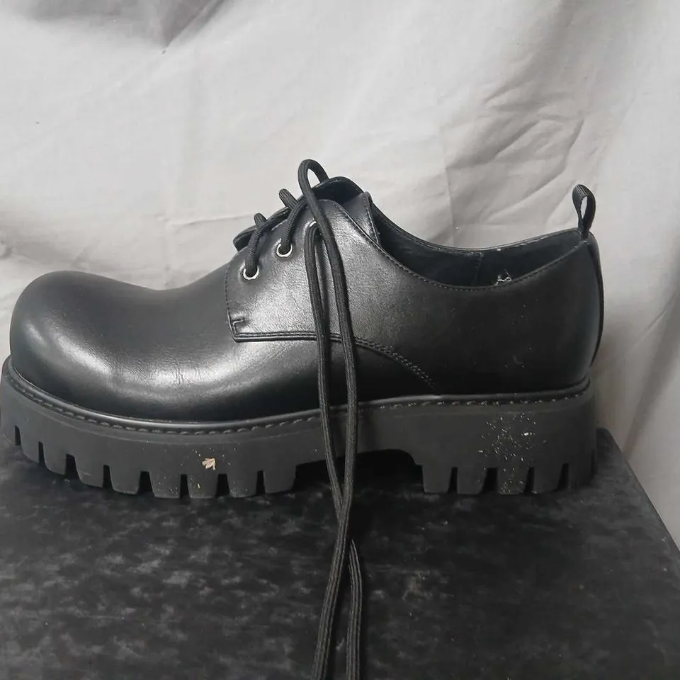 KOI DEACONS OF THE DEEP MEN'S BLACK PU SHOES UK 9 