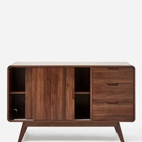 BOXED OSLO SLIDING DOOR SIDEBOARD - WALNUT - 2 BOXES