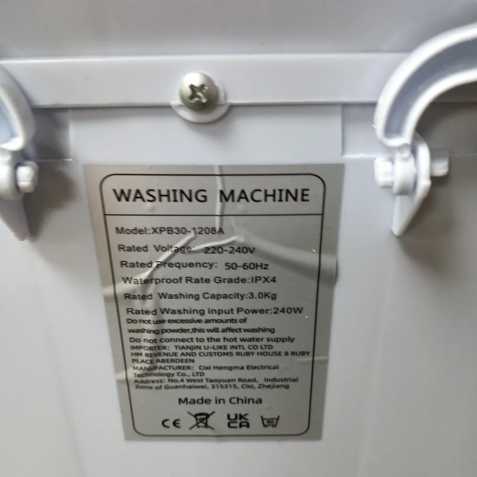 BOXED WASHING MACHINE XPB30-1208A – 220-240V