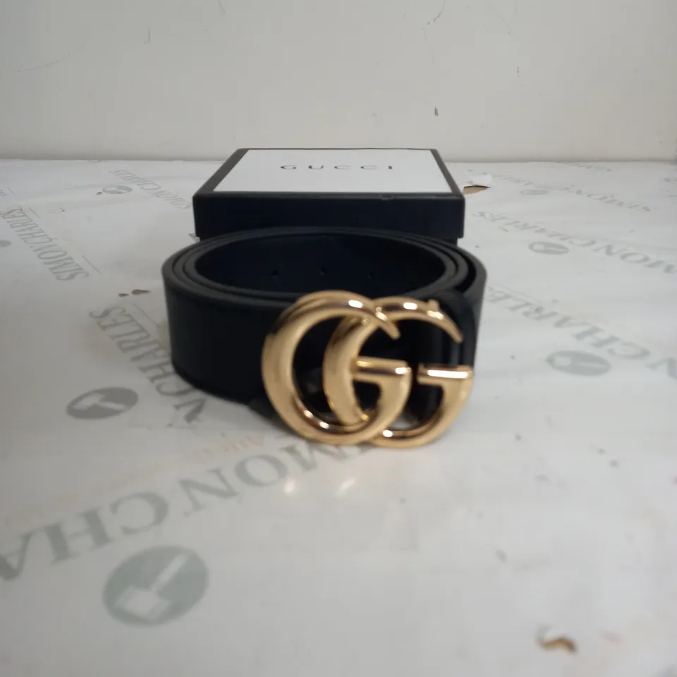 BOXED LEATHER GUCCI BELT