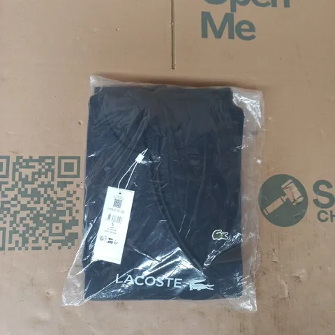 BAGGED LACOSTE HOODY IN NAVY SIZE 5
