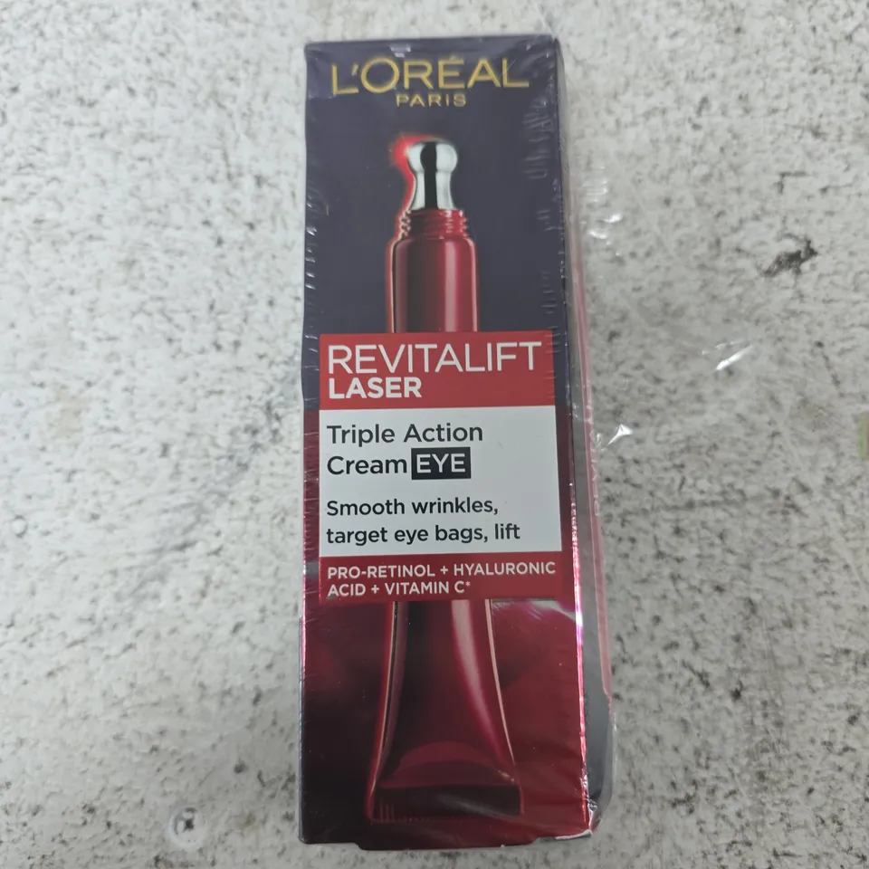 L’ORÉAL PARIS REVITALIFT LASER TRIPLE ACTION EYE CREAM – 15ML, BOXED