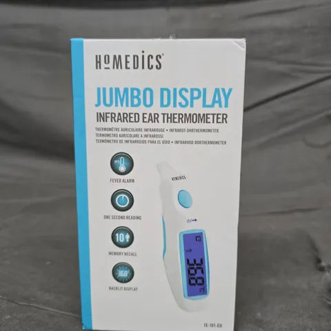 HOMEDICS JUMBO DISPLAY INFRARED EAR THERMOMETER – BOXED 
