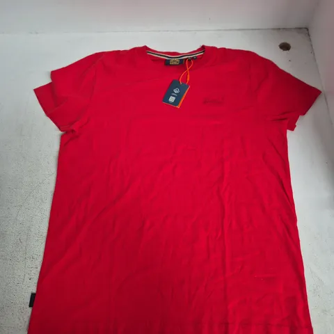 SUPERDRY ESSENTIAL LOGO EMB TEE – RED, XL