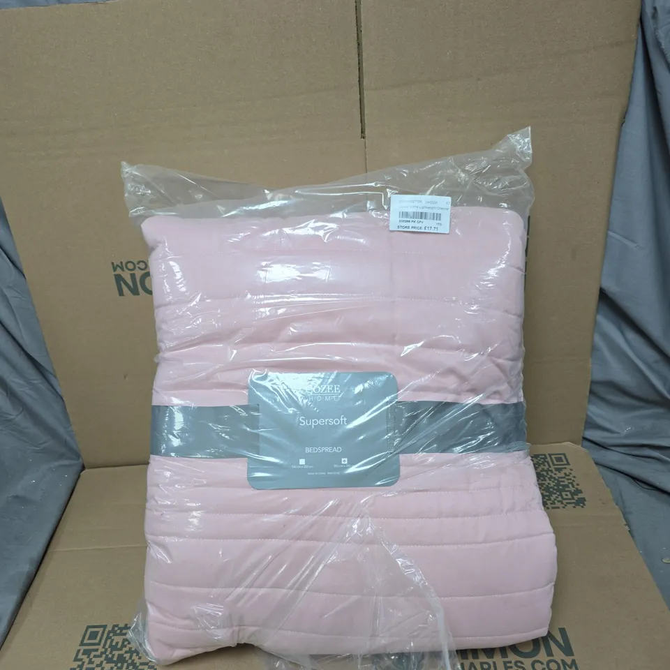 COZEE HOME SUPERSOFT BEDSPREAD – PINK/ 250X260 CM)