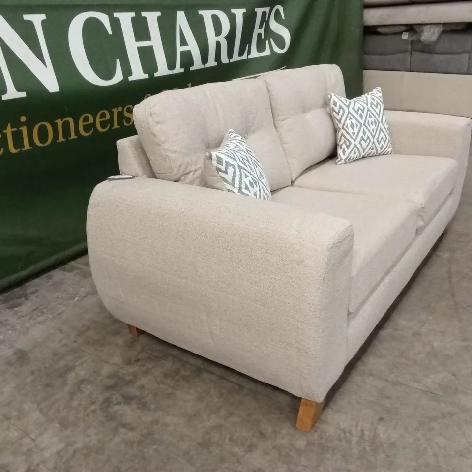 PRENT FABRIC 2 SEATER SOFA - NATURAL RRP £749