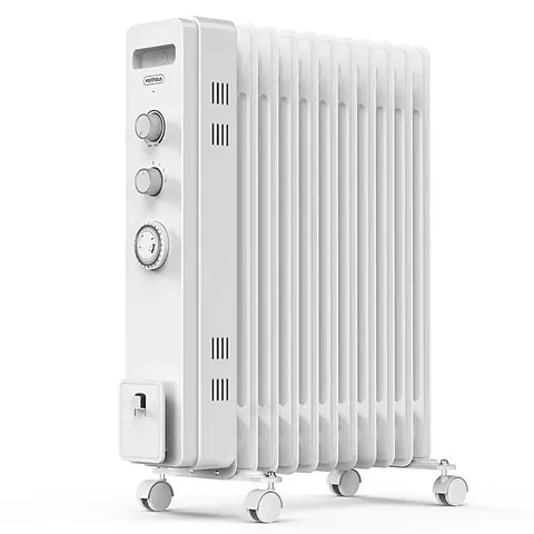 BOXED VONHAUS OIL FILLED RADIATOR 11 FIN, OIL HEATER PORTABLE ELECTRIC FREE STANDING 2500W FOR HOME (1 BOX)