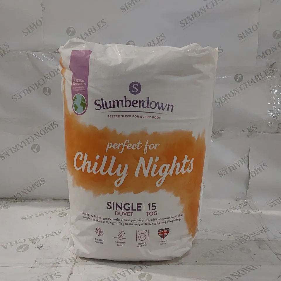 BAGGED SLUMBERDOWN 15 TOG SINGLE DUVET