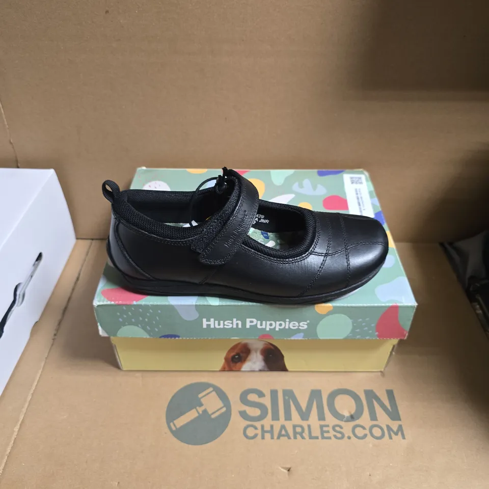 HUSH PUPPIES KIDS' BLACK VELCRO STRAP SHOES UK 2