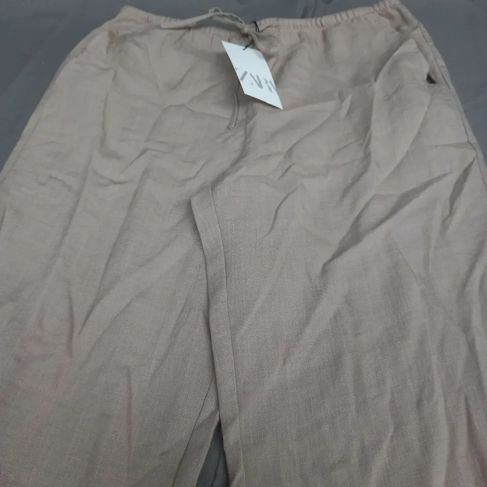 ZARA LIGHT BROWN BAGGY PANTS - MEDIUM
