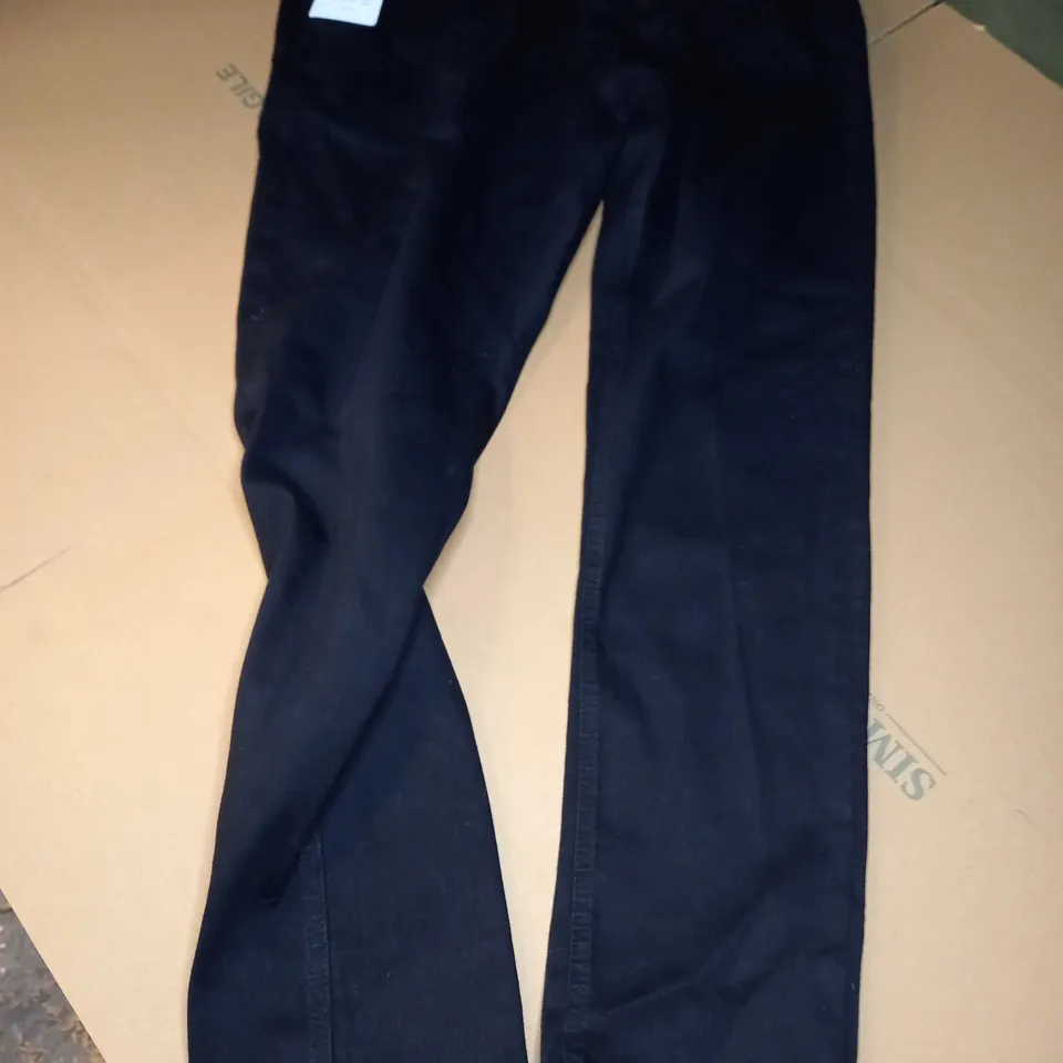 JACK & JONES SLIM GLENN LOW RISE BLACK DENIM JEANS - W34 L30