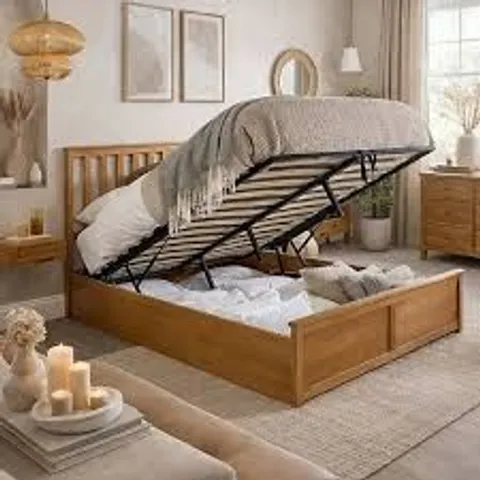 BOXED ASPIRE FURNITURE WOODEN OTTOMAN BED - SUPERKING (3 BOXES)