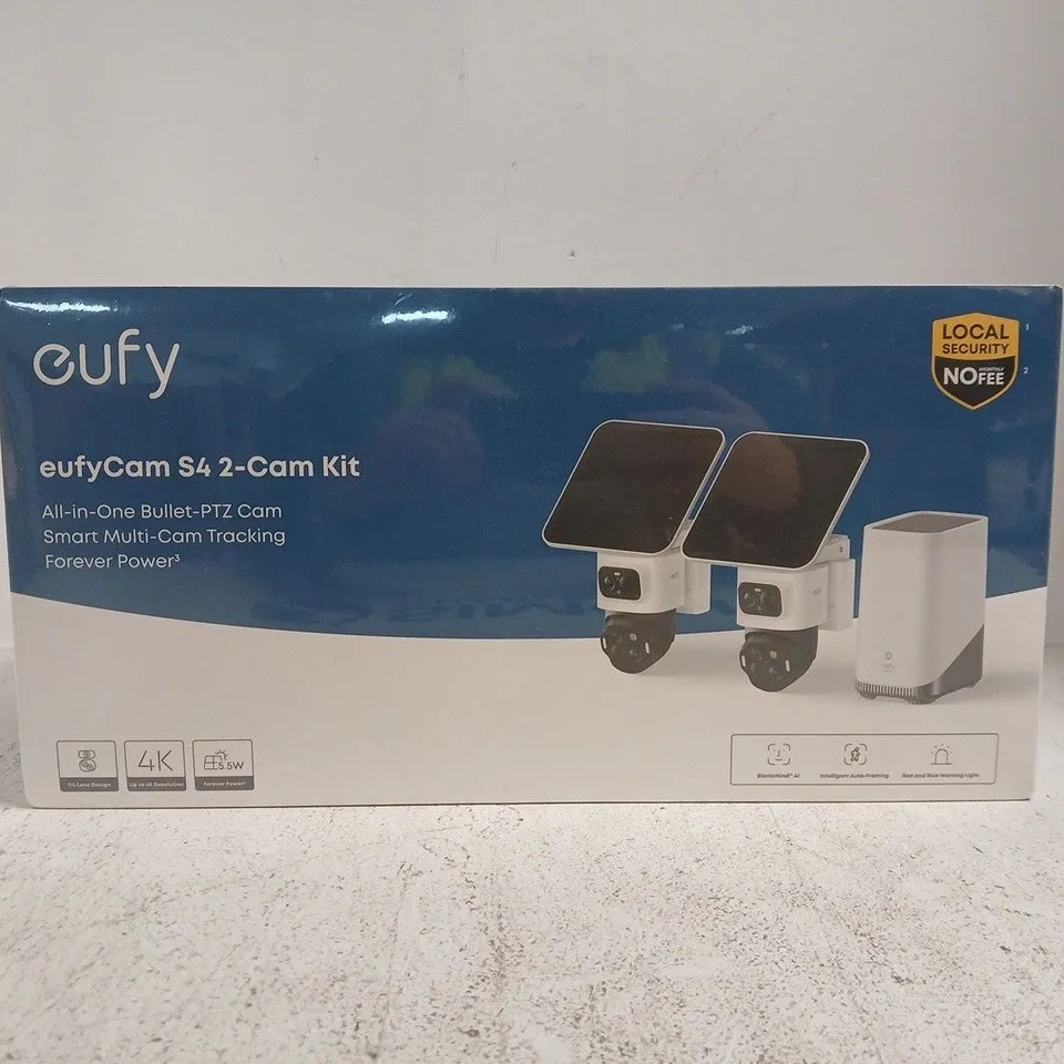 SEALED EUFYCAM S4 2-CAM KIT – SECURITY CAMERA SYSTEM (BOXED)