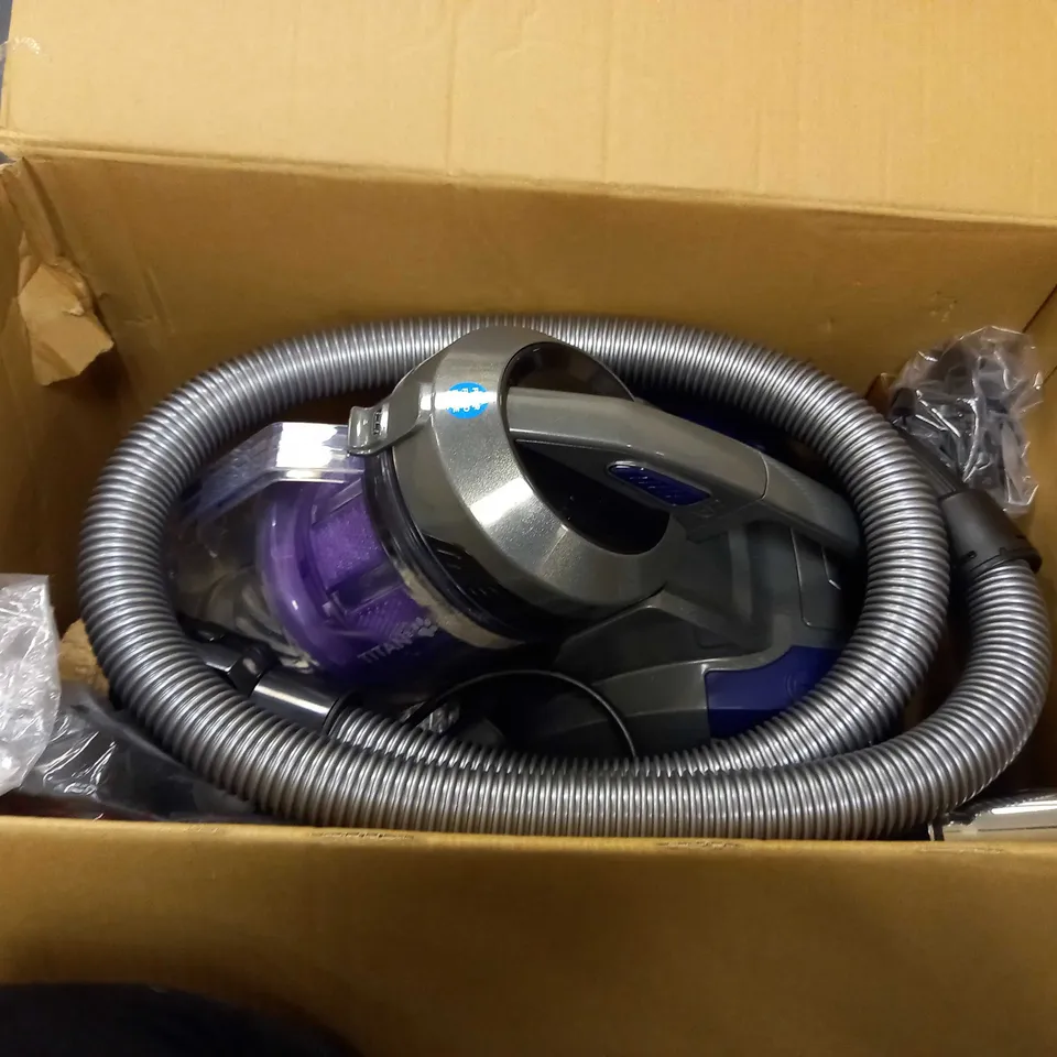 RUSSELL HOBBS RHCV4601 TITAN 2 PET CYLINDER VACUUM IN GREY AND PURPLE