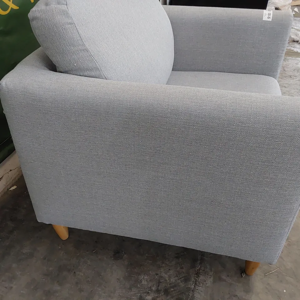 DESIGNER SNUGGLER CHAIR GREY FABRIC 