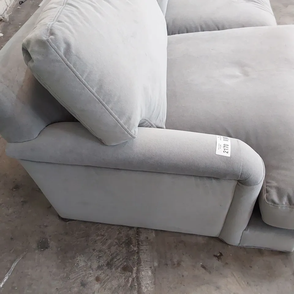 QUALITY BRITISH DESIGNER LOUNGE Co. BRIONY  2.5 SEATER SOFA GREY PLUSH FABRIC 