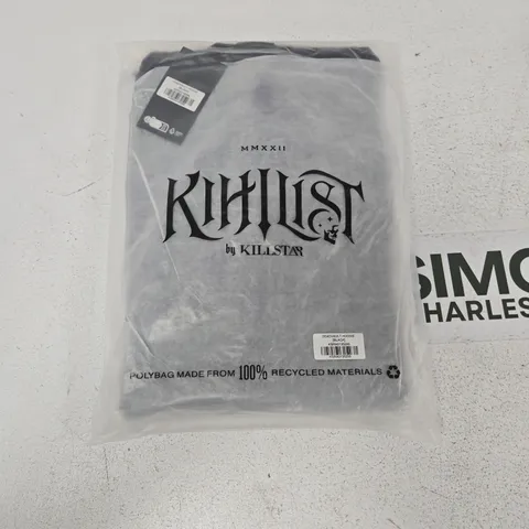 LOT OF APPROXIMATELY 20 BRAND NEW KILLSTAR DEADVAULT HOODIES IN BLACK - ALL SIZES S