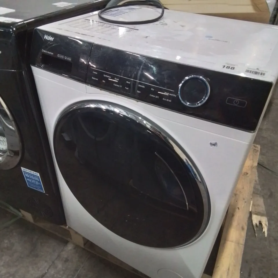 HAIER HWD80-B14979 FREESTANDING WASHER DRYER, DIRECT MOTION AND LED DISPLAY, 1400RPM, 8KG/5KG LOAD, WHITE [ENERGY CLASS D]