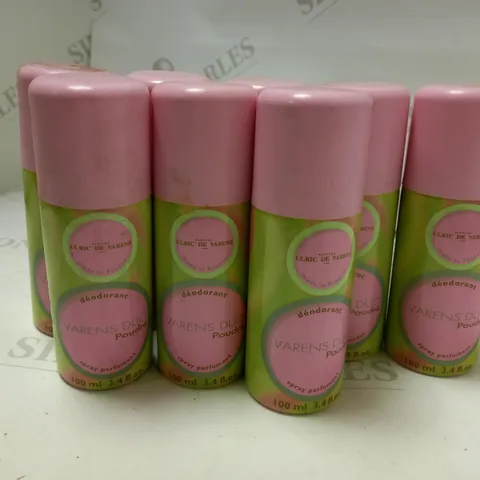 LOT OF 8 ULRIC DE VARENS DUO POUDRE DEODORANT 100ML