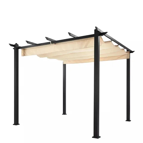 BOXED ALUMINIUM 3 X 3M GAZEBO WITH ADJUSTABLE CANOPY (1 BOX)
