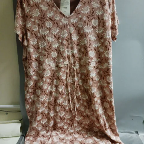 SEASALT CORNWALL LADIES MAXI DRESS PINK FLORAL SIZE 24