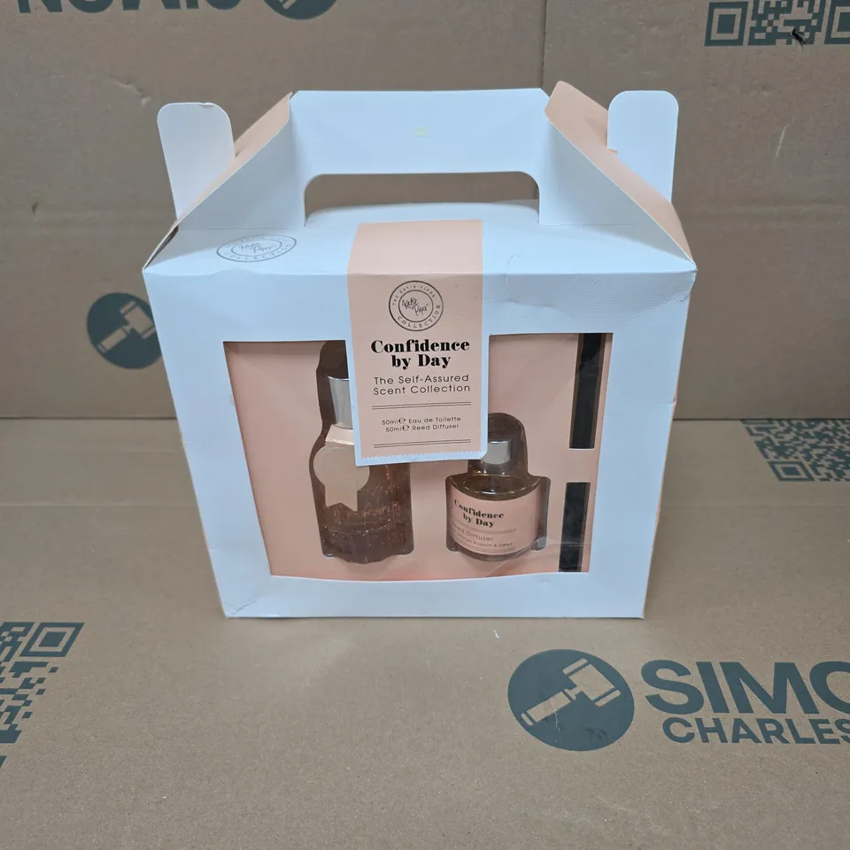 THE KATIE PIPER COLLECTION CONFIDENCE BY DAY SELF ASSURED SCENT COLLECTION: EAU DE TOILETTE + REED DIFFUSER BOXED