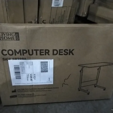 BOXED LIVING AND HOME COMPUTER DESK 