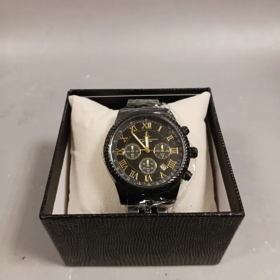 SAMUEL JOSEPH SPEED EXQUISITE BLACK DIAL WATCH 