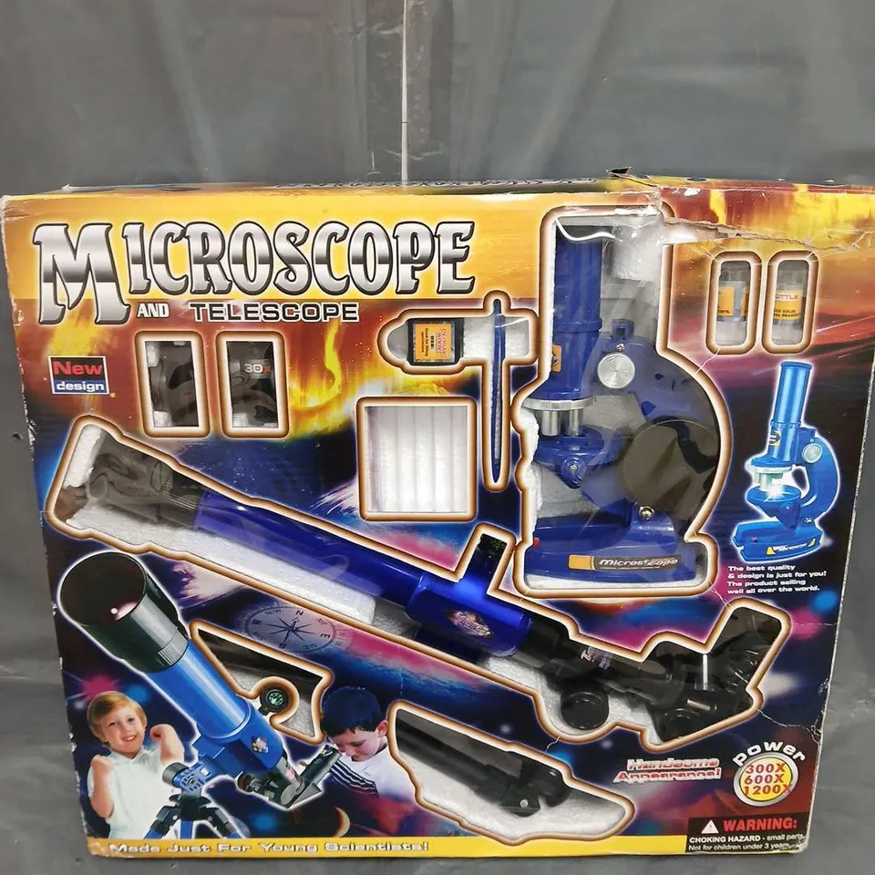 BOXED KIDS MICROSCOPE & TELESCOPE