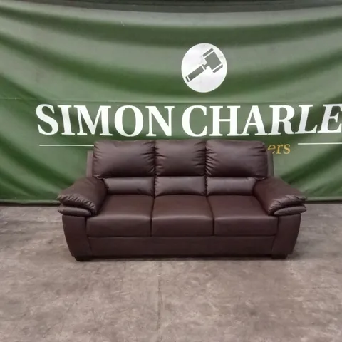 VERONA FAUX LEATHER 3 SEATER SOFA