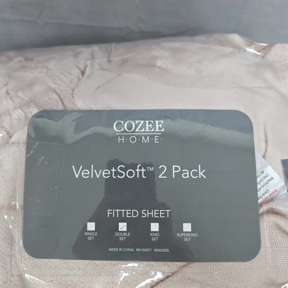COZEE HOME VELVETSOFT 2 PACK FITTED SHEETS – PINK