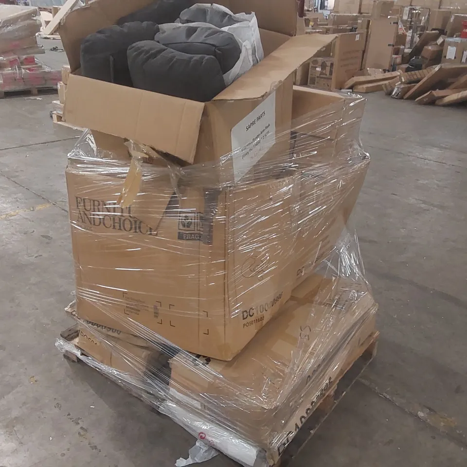 PALLET CONTAINING A LARGE QUANTITY OF ASSORTED FURNITURE PARTS