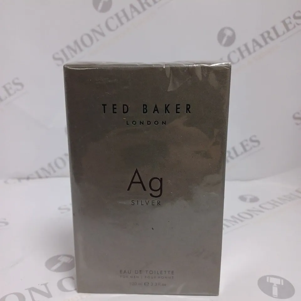 BOXED SEALED TED BAKER LONDON AG SILVER EAU DE TOILETTE FOR MEN - 100ML