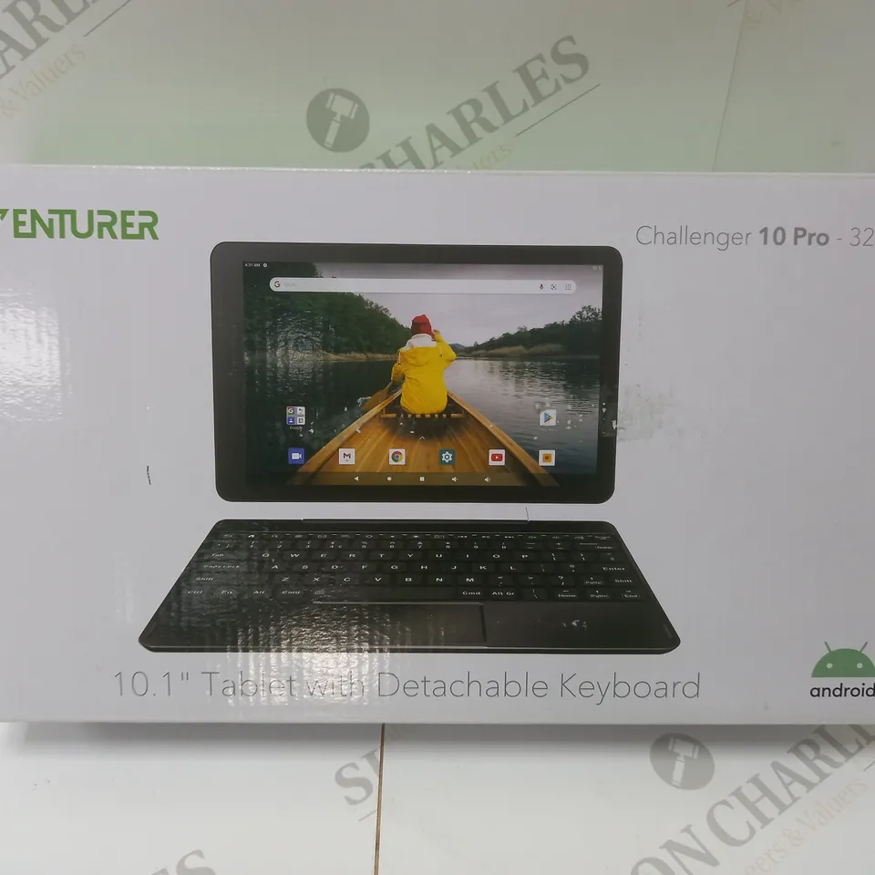 BRAND NEW BOXED VENTURER CHALLENGER 10 PRO 10.1" ANDROID TABLET WITH DETACHABLE KEYBOARD - BLACK 32GB