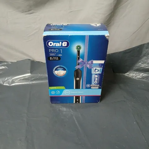 ORAL B PRO 650 1 BLACK EDITION ELECTRIC TOOTHBRUSH BOXED