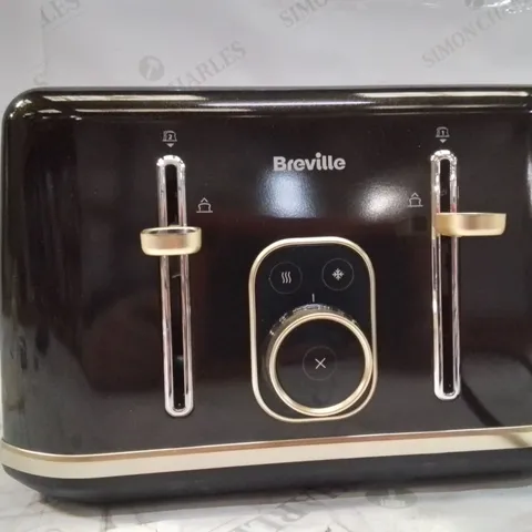 BOXED BREVILLE AURA COLLECTION SHIMMER BLACK 4 SLICE TOASTER