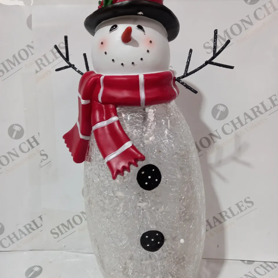 BOXED FESTIVE PRE-LIT LARGE GLASS CHRISTMAS CHARACTER