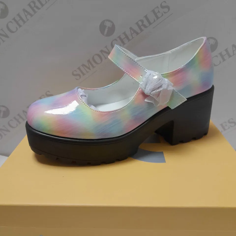 KOI TIRA CANDY DREAMS PASTEL RAINBOW EDITION MARY JANES SHOES - SIZE 6