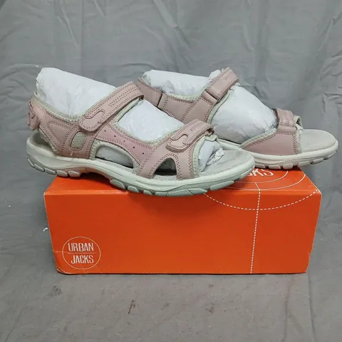 BOXED PAIR OF URBAN JACKS SANDALS IN PINK SIZE EU 41