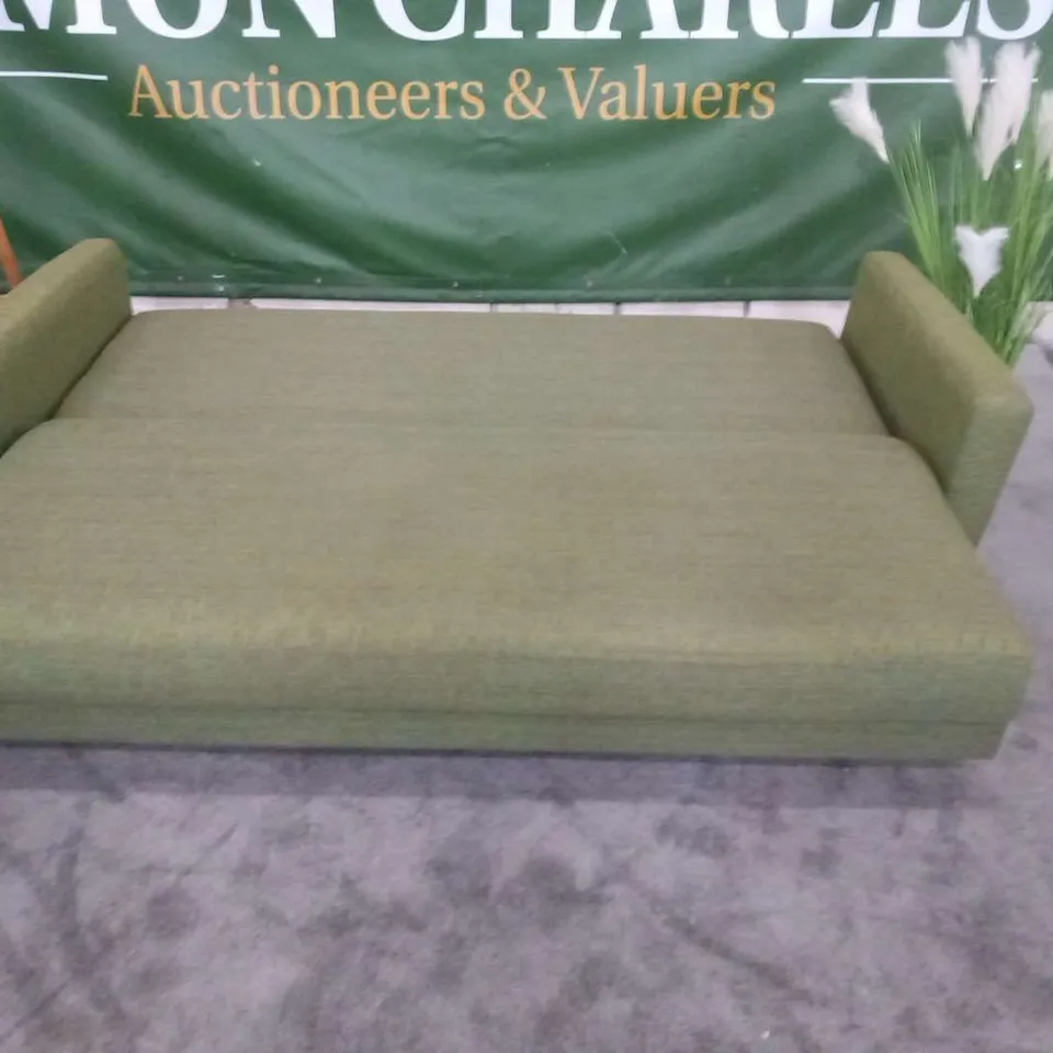 DESIGNER G PLAN VINTAGE 54 MARL GREEN FABRIC SOFABED