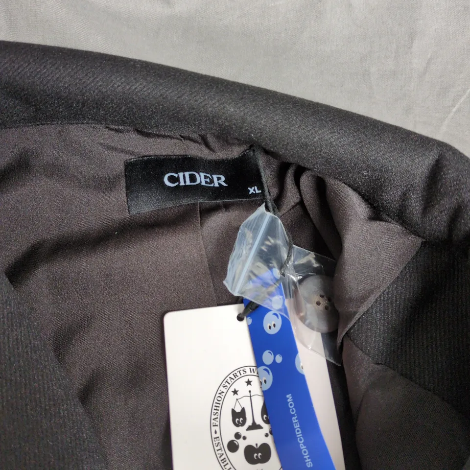 CIDER WOMEN'S BLACK COAT (ARMLESS BLAZER) – UK SIZE XL, WITH TAGS