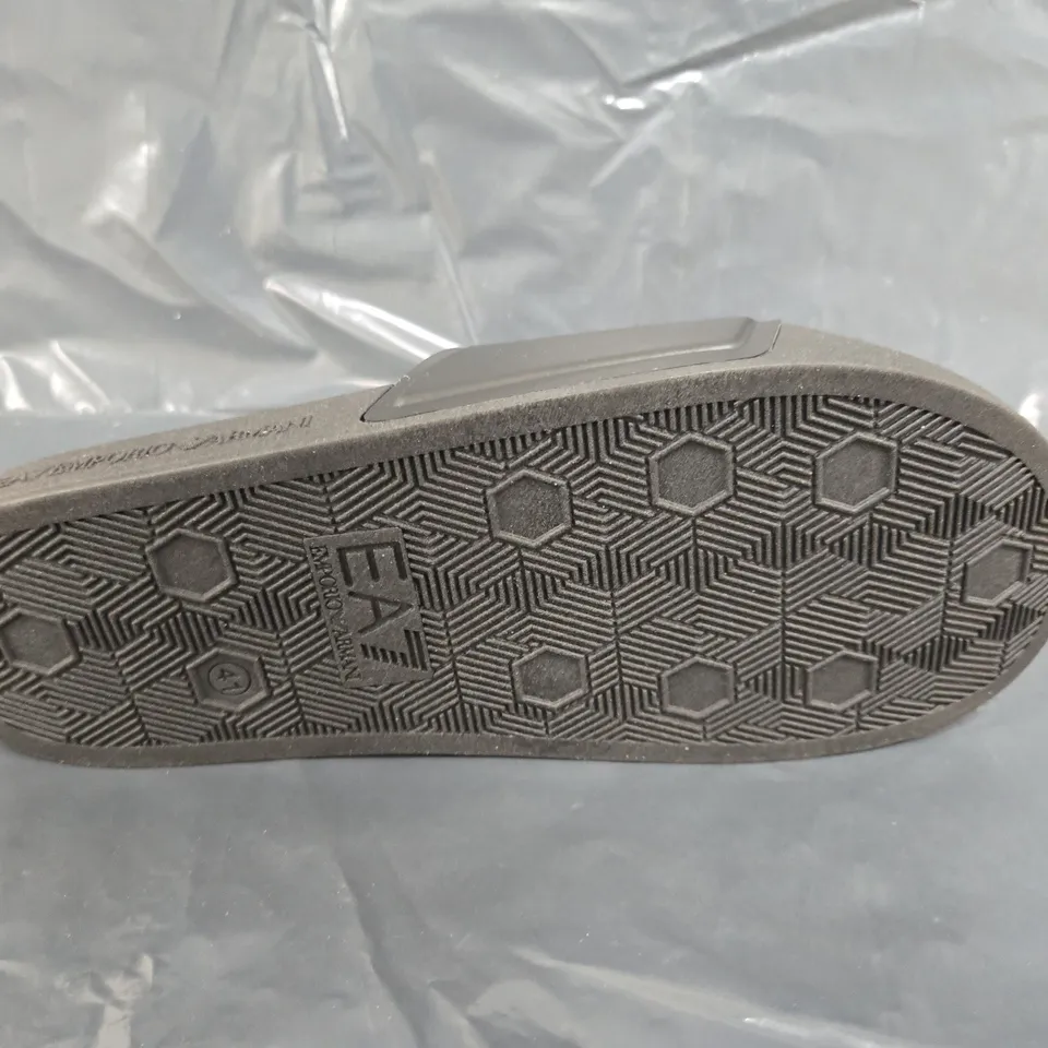 UNBOXED PAIR OF EMPORIO ARMANI SLIDES IN BLACK - SIZE 41