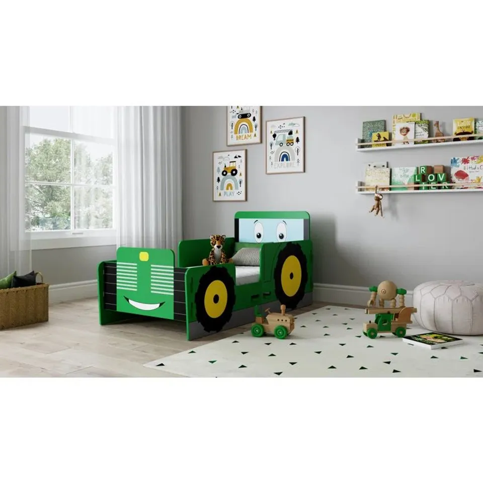 BOXED LEMANSKI COT BED/TODDLER 70×140CM CARS BED 