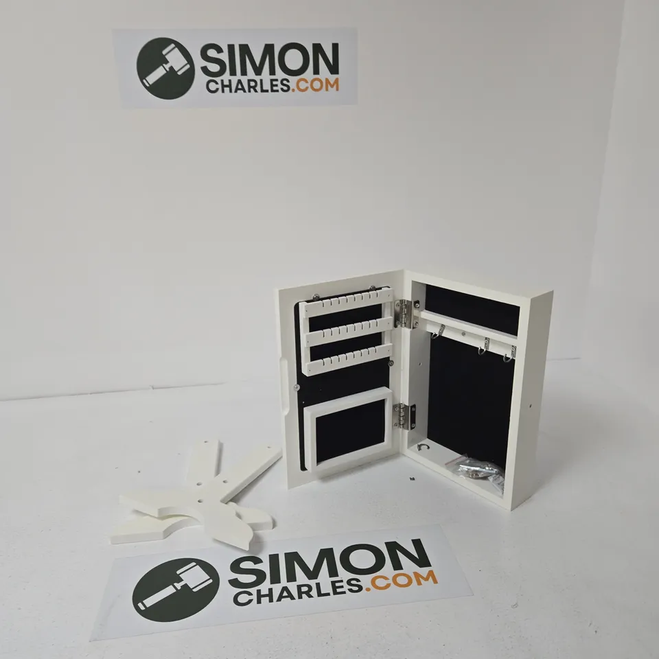 PORTABLE JEWELLERY CABINET WITH STANDING MIRROR