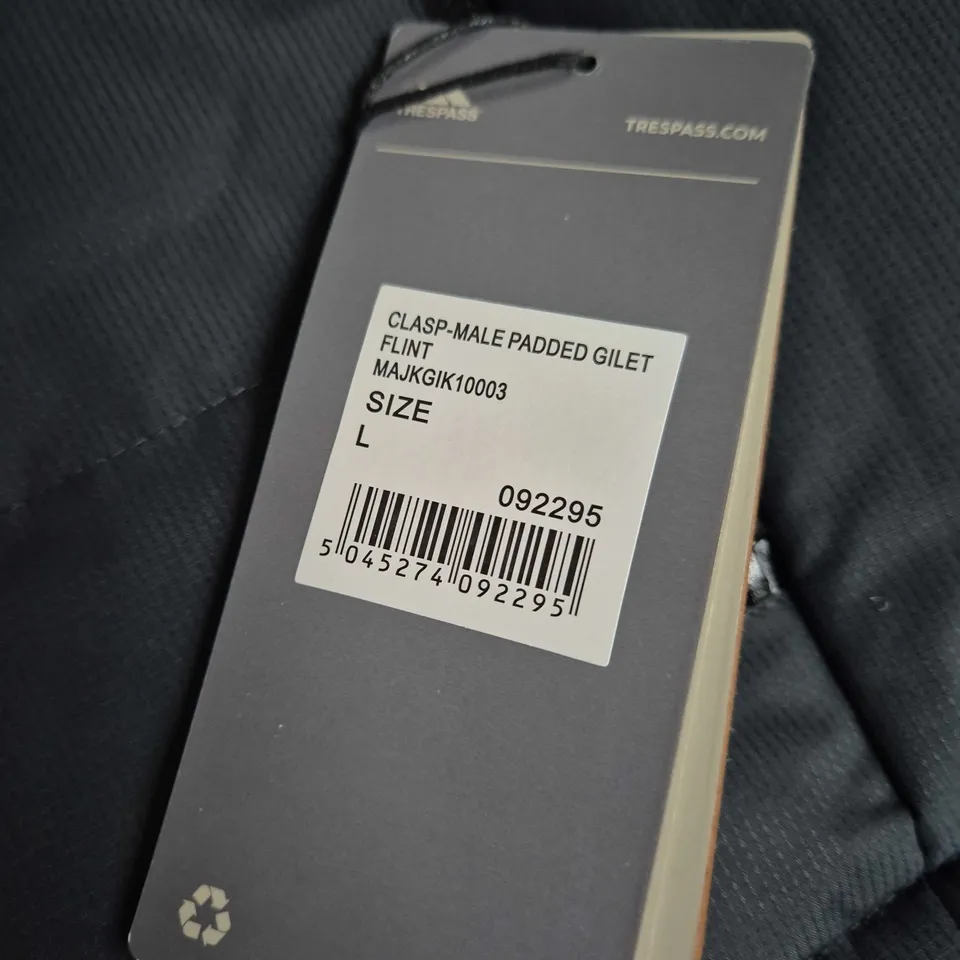 TRESPASS MEN'S PADDED GILET – UK L (ORIGINAL: L), NAVY