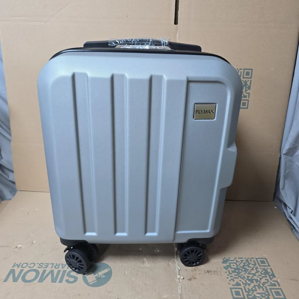 FLYMAX SILVER HARD-SHELL CARRY-ON LUGGAGE 45X36X20 CM – 29L, 2.2KG