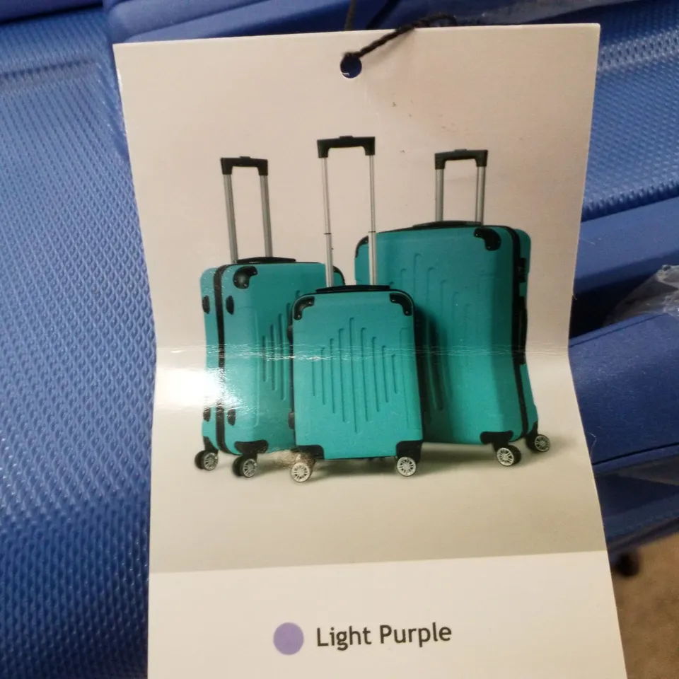 BOXED FCH 3PC HARD SHELL TRAVEL SUITCASES - BLUE