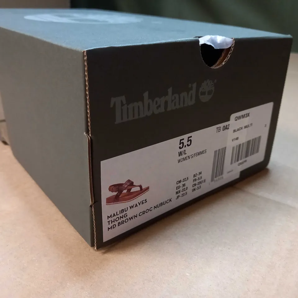 NEW TIMBERLAND MALIBLU WAVES CROC LEATER FLIP SANDALS
