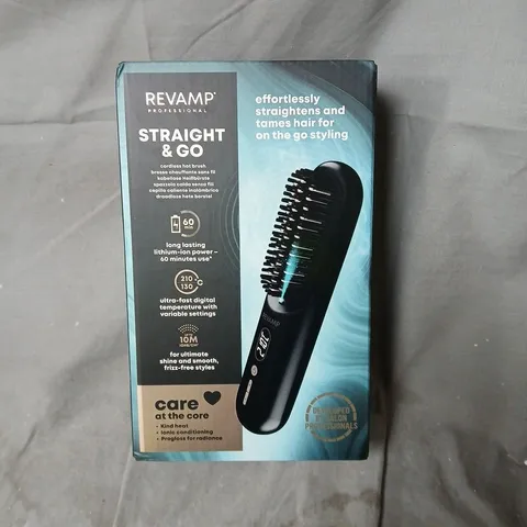 REVAMP PROFESSIONAL STRAIGHT & GO CORDLESS HOT BRUSH – BOXED