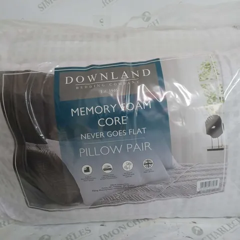 DOWNLAND MEMORY FOAM CORE PILLOW PAIR